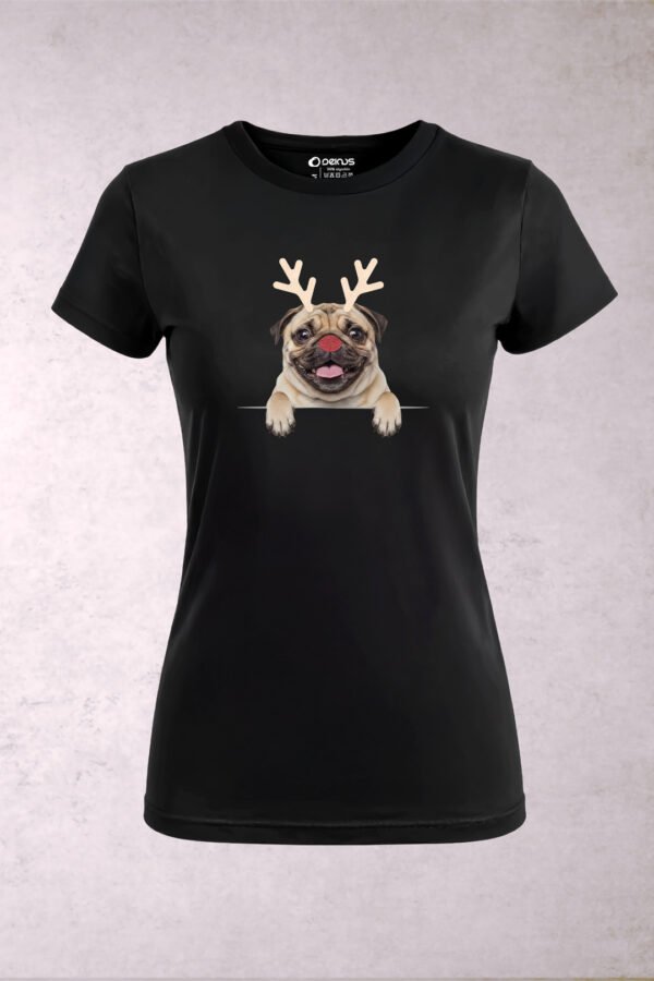 Playera Navidad Pug Reno