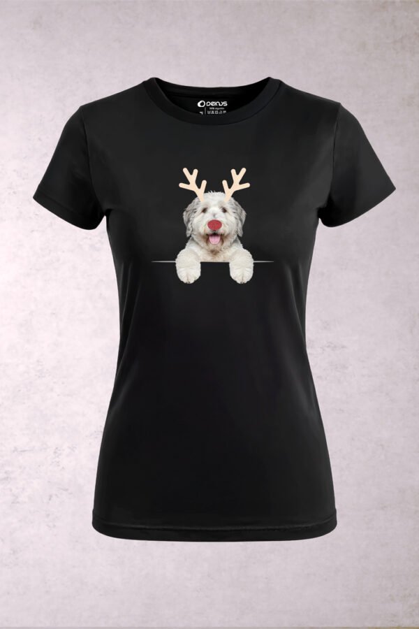 Playera Navidad Viejo Pastor Inglés Reno