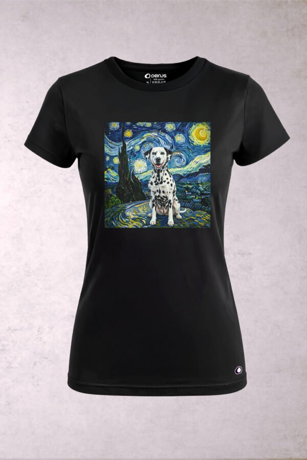 Playera Perro Dalmata Van Gogh Mujer
