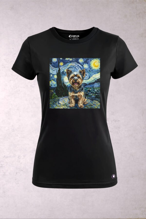Playera Perro Yorkshire Van Gogh Mujer