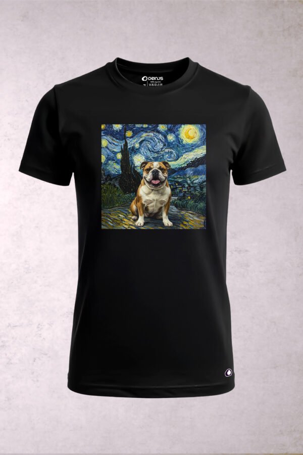 Playera Perro Bulldog Inglés Van Gogh Hombre