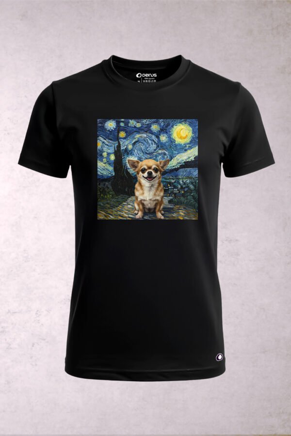 Playera Perro Chihuahua Van Gogh Hombre