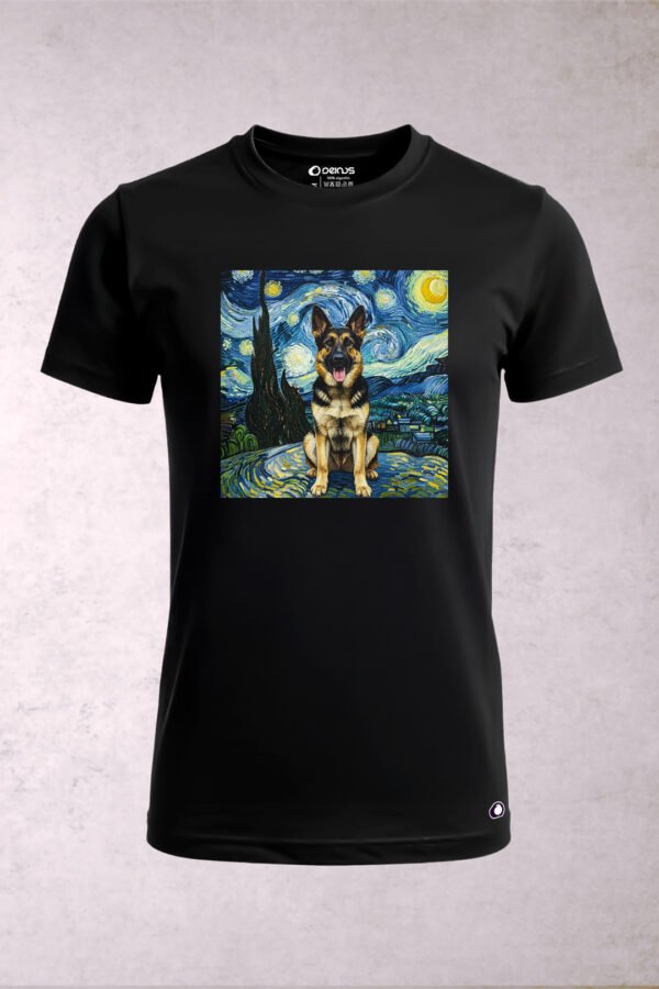 Playera Perro Pastor Alemán Van Gogh Hombre
