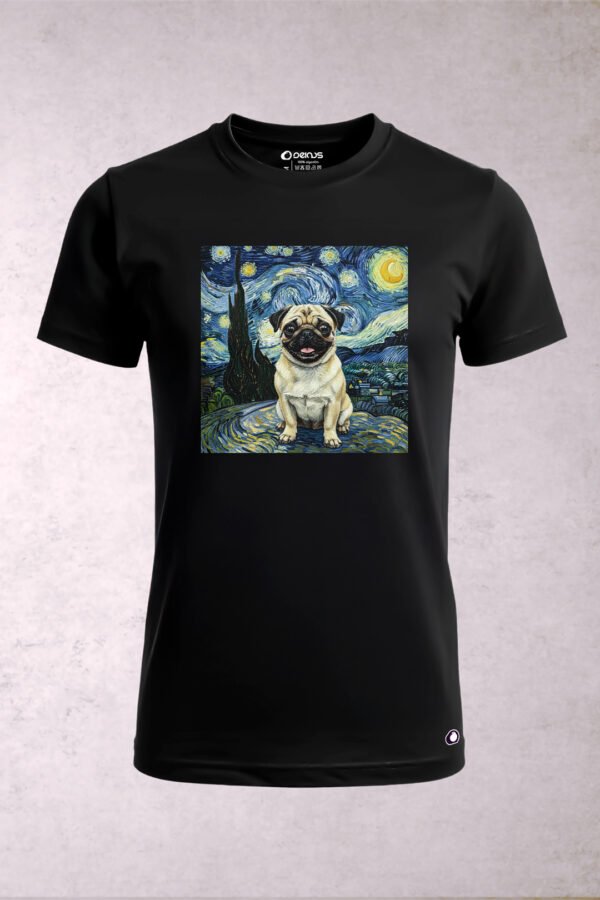 Playera Perro Pug Van Gogh Hombre