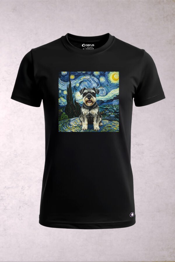 Playera Perro Schnauzer Van Gogh Hombre