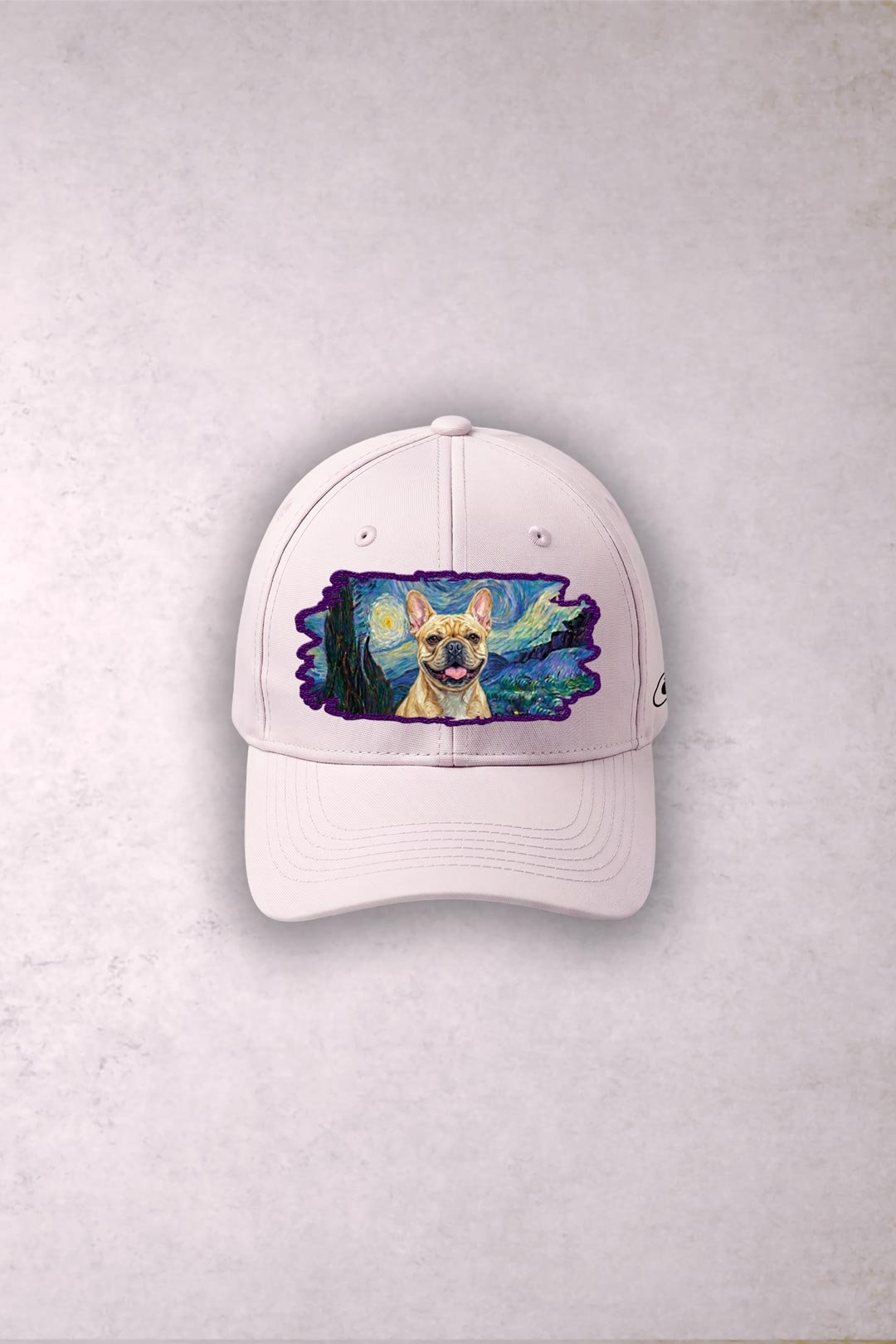 Gorra Bulldog Francés Beige Van Gogh Noche Estrellada
