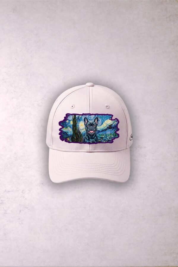 Gorra Bulldog Francés Negro Van Gogh Noche Estrellada
