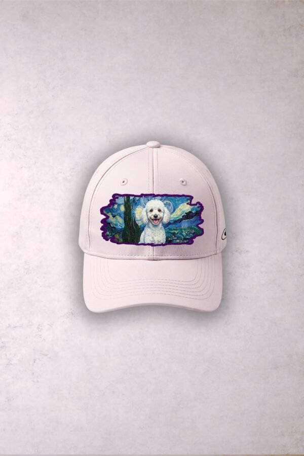 Gorra Poodle Blanco Van Gogh Noche Estrellada