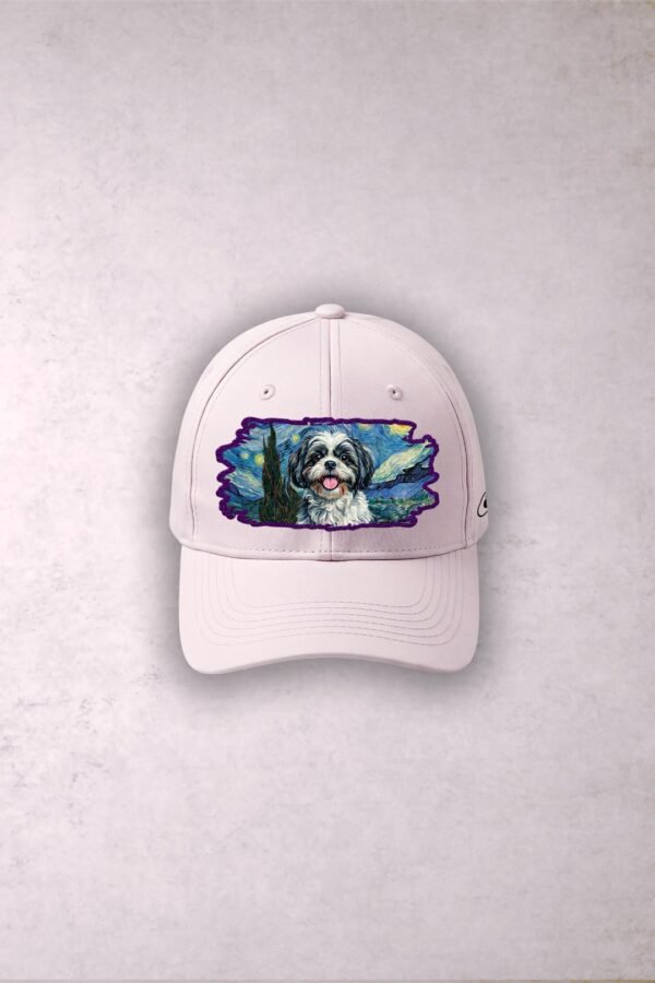 Gorra Shih Tzu ByN Van Gogh Noche Estrellada