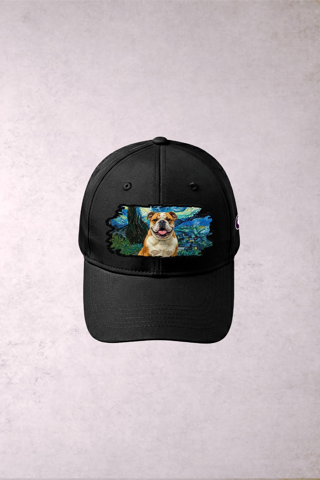 Gorra Bulldog Inglés Van Gogh Noche Estrellada
