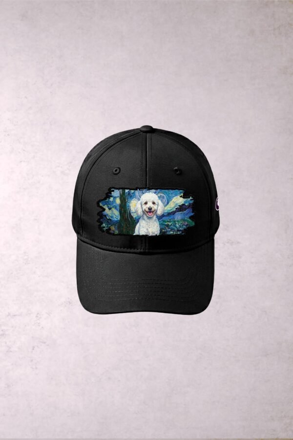 Gorra Poodle Blanco Van Gogh Noche Estrellada