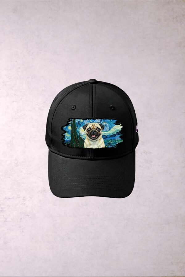 Gorra Pug Beige Van Gogh Noche Estrellada