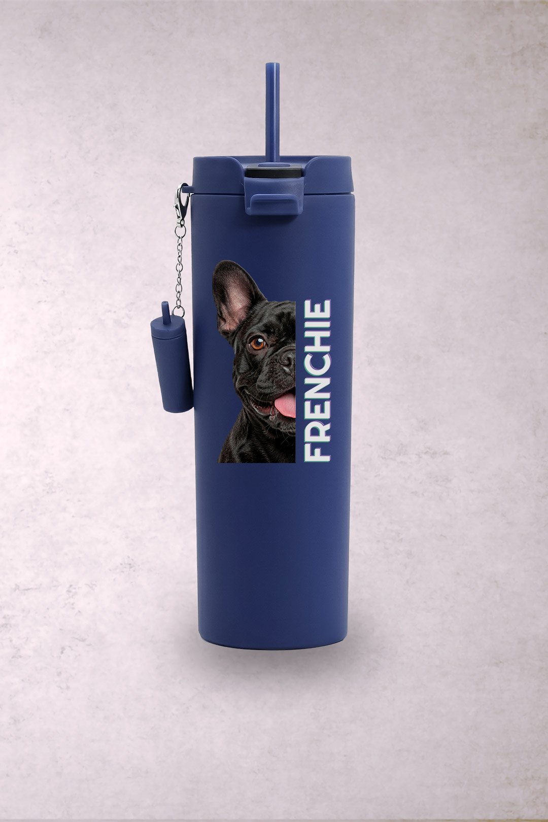 Vaso Perro Bulldog Francés Negro Media Cara - Imagen 7