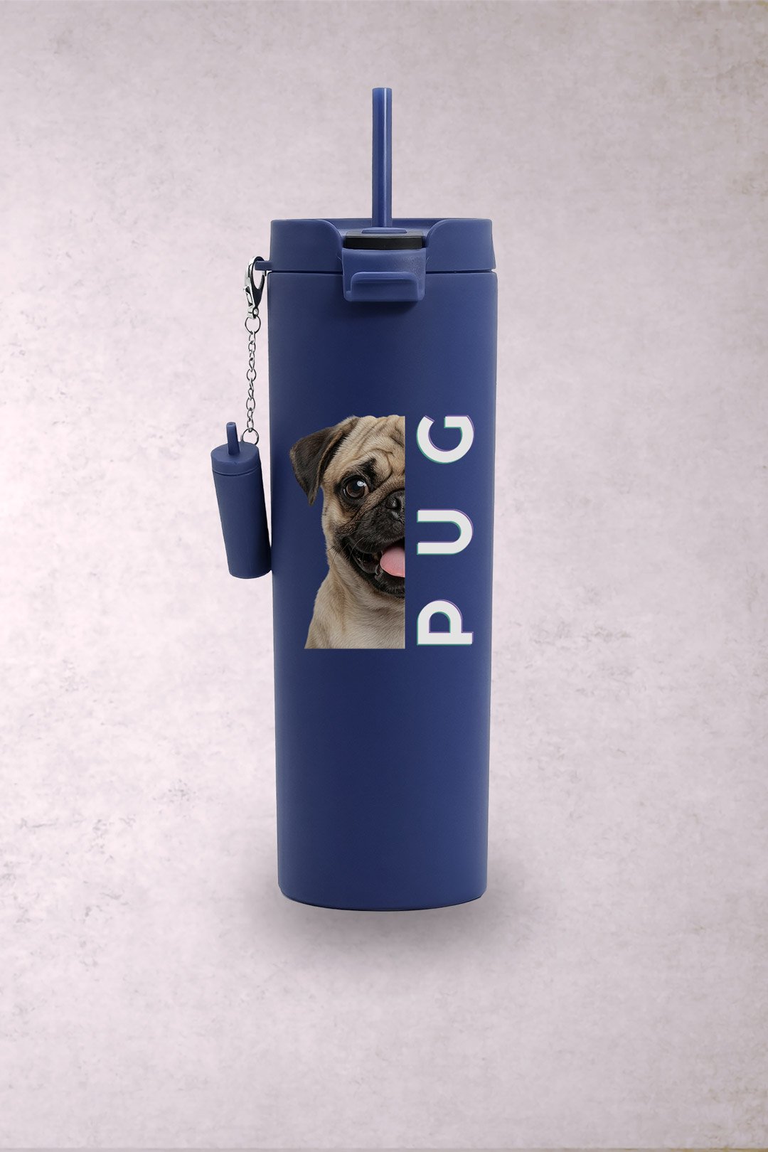 Vaso Perro Pug Beige Media Cara - Imagen 7