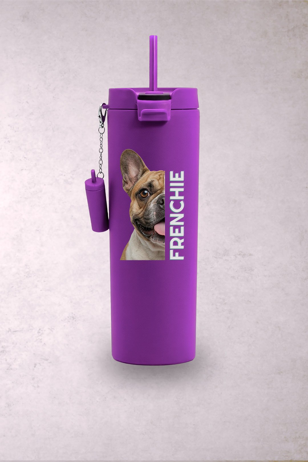Vaso Perro Bulldog Francés Beige Media Cara