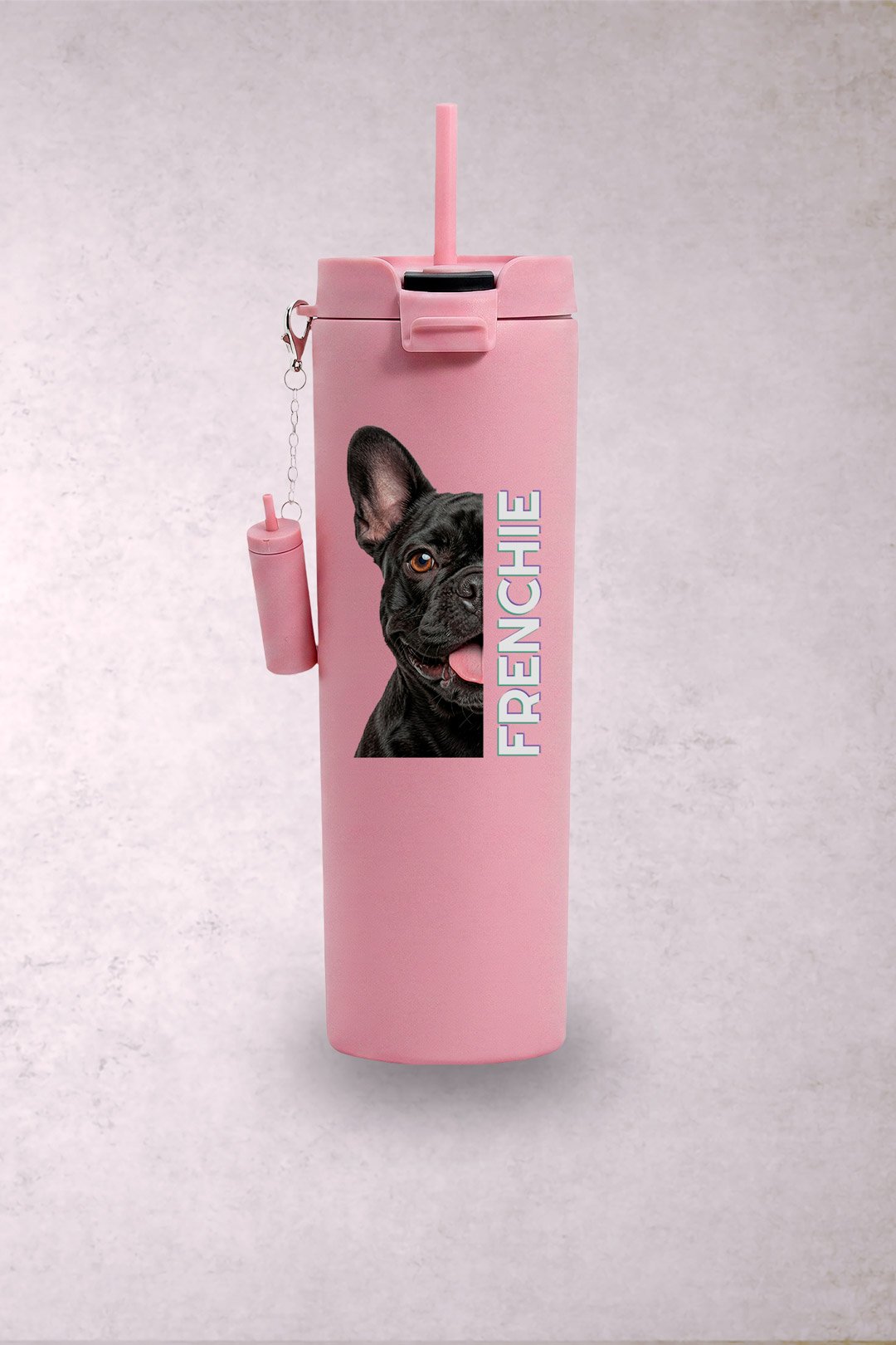 Vaso Perro Bulldog Francés Negro Media Cara - Imagen 3