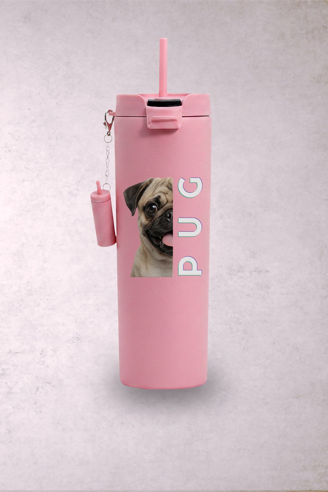 Vaso Perro Pug Beige Media Cara - Imagen 3